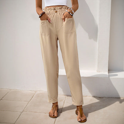 Damen Chinohose Elastischer Bund Praktische Taschen Norvielle