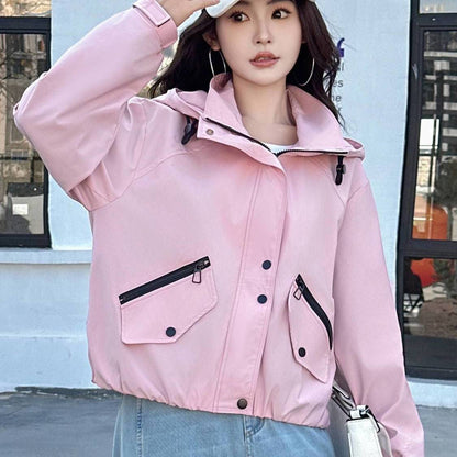 Damen Übergangsjacke mit Kapuze und Taschen Norvielle