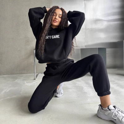 Damen Hoodie Sportlich Norvielle Mit Auffälligem Schriftzug - Norvielle