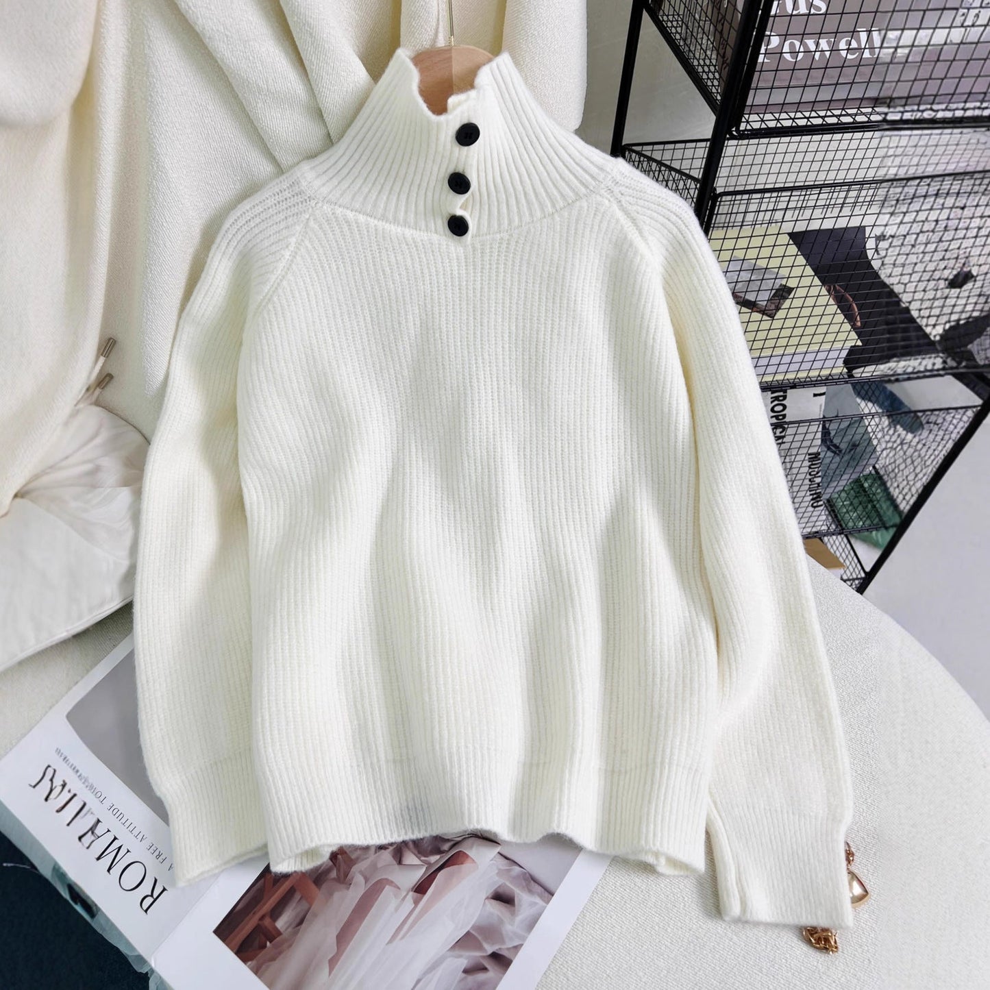 Damen Rollkragenpullover Weiches Strickmaterial Norvielle - Norvielle