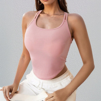 Damen Sporttanktop Slim Fit Dekorative Träger Norvielle