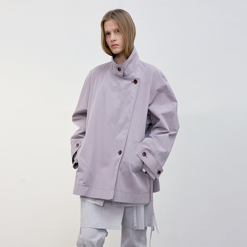 Damen Übergangsjacke Asymmetrischer Schnitt Norvielle
