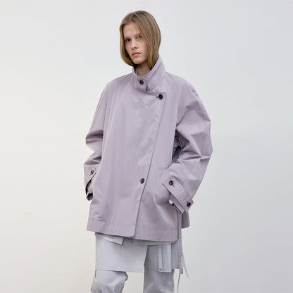 Damen Übergangsjacke Asymmetrischer Schnitt Norvielle