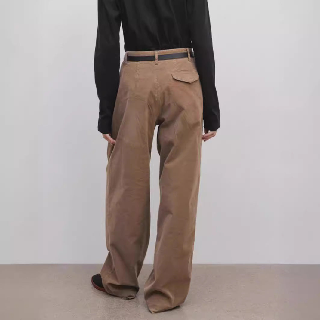 Damen Chino-Hose Weit Norvielle Elegant Beige
