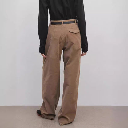 Damen Chino-Hose Weit Norvielle Elegant Beige