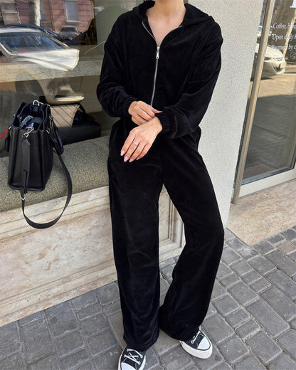 Damen Jumpsuit-Set Kurzer Kragen Elastischer Bund