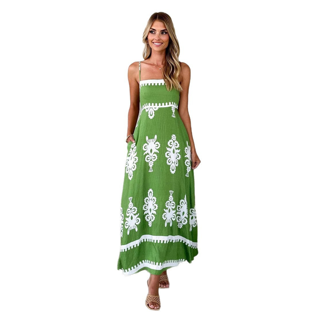 Damen Sommerkleid Elegante Stickerei Norvielle