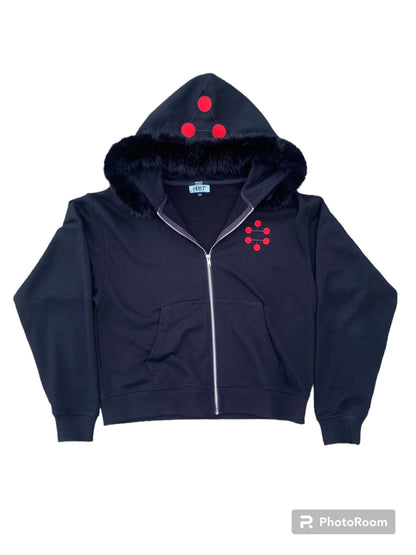 Damen Kapuzenpullover Fleece-Kragen Dekorativ Norvielle