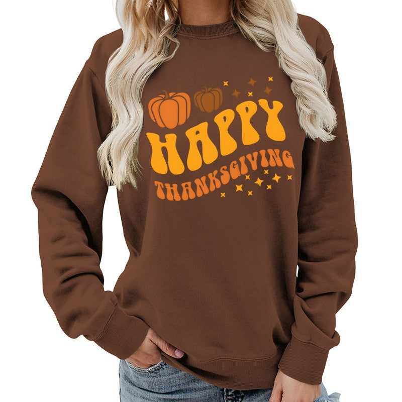 Damen Pullover Weihnachtliches Kürbismotiv Gemütlich Norvielle
