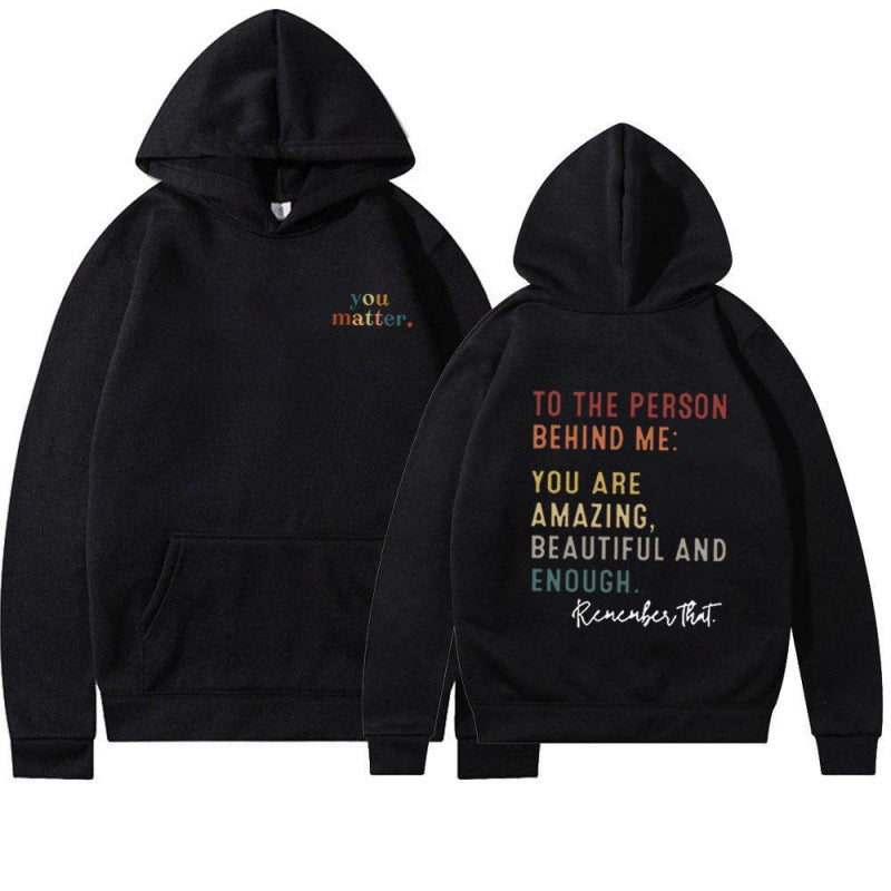 Damen Kapuzenpullover Motivierender Schriftzug