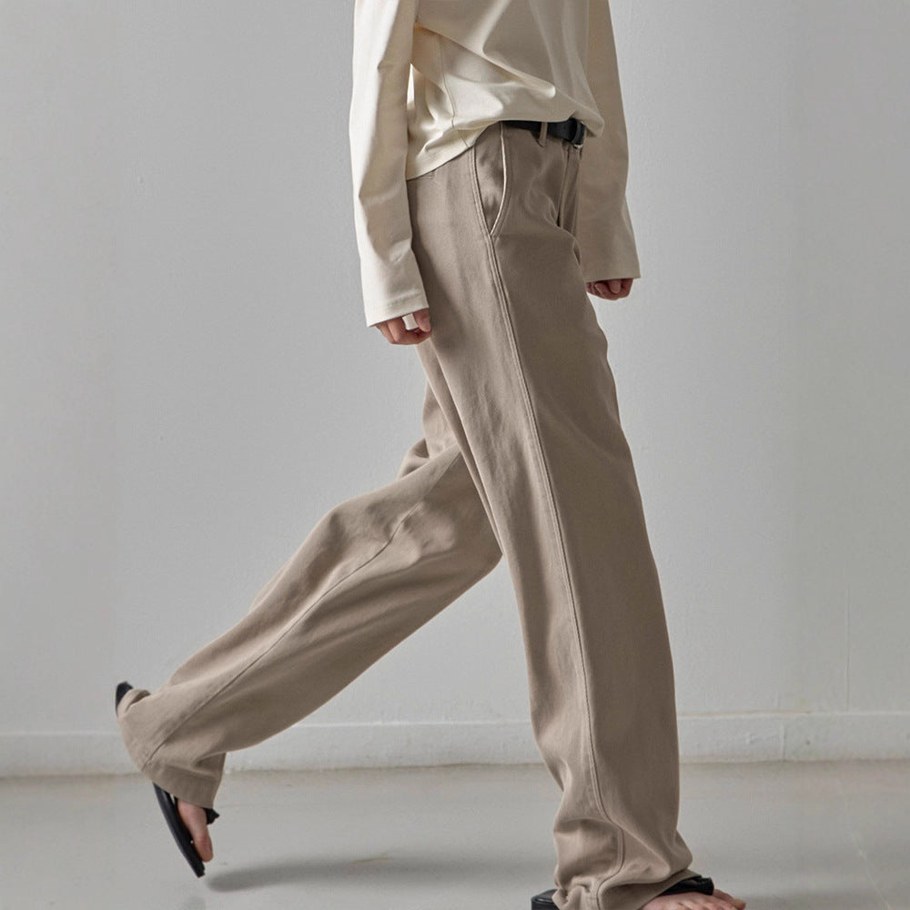 Damen Weite Denimhose Hochbund