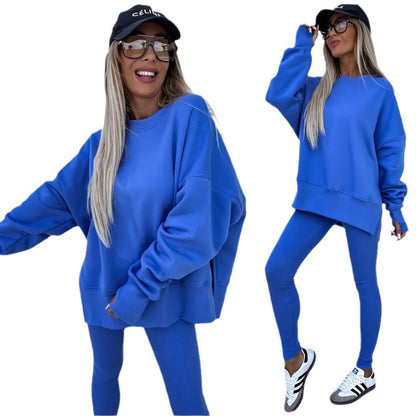 Damen Sportanzug Oversized Sweatshirt und Leggings Norvielle