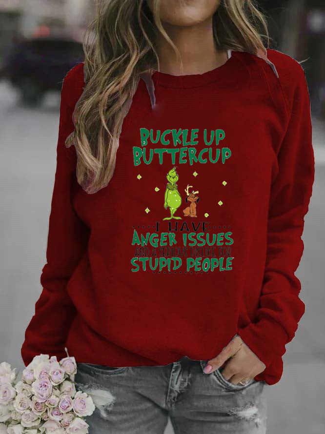 Damen Sweatshirt Humorvolles Design Norvielle