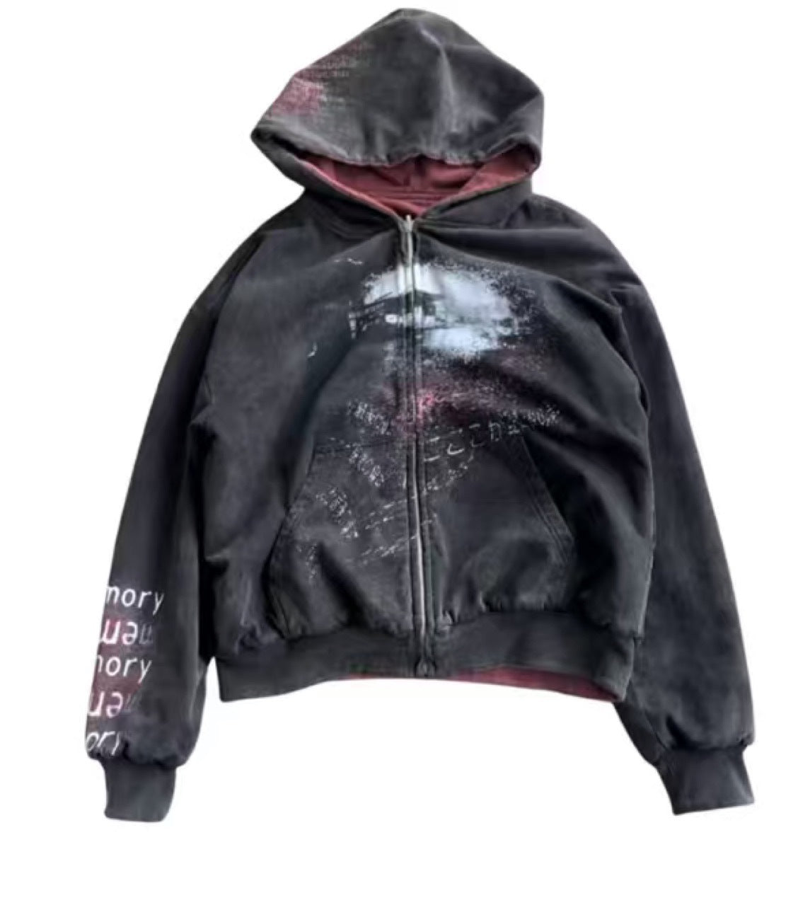 Damen Kapuzenjacke mit Grafikmuster und Seitentaschen