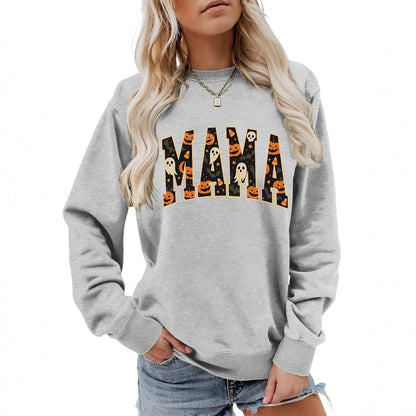 Damen Sweatshirt Halloween-Design Baumwolle Bequem