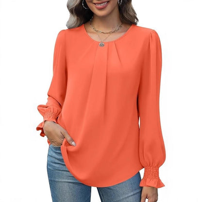 Damen Bluse Puffärmel Norvielle Elegantes Design