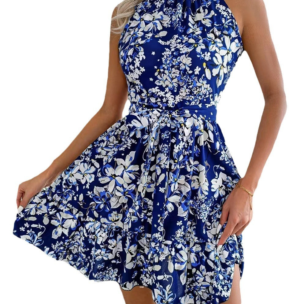 Damen Neckholder-Kleid Florales Design Norvielle