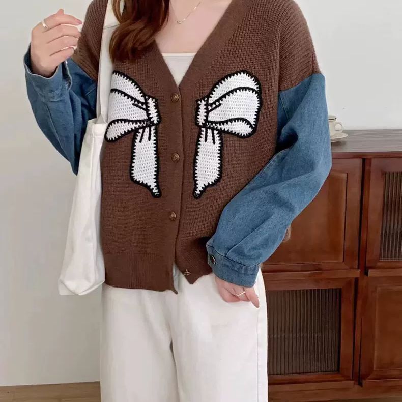 Damen Cardigan mit Schleifenstickerei Norvielle