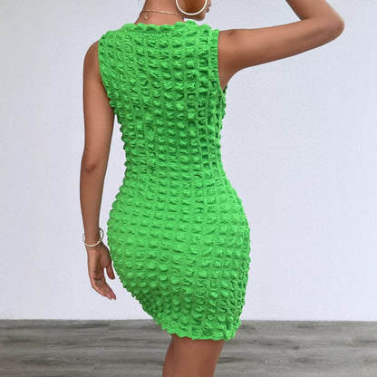 Damen Mini-Kleid Strukturiertes Design Figurbetont