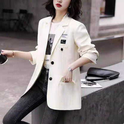 Damen Oversize Blazer Doppelt belegter Schnitt Modern