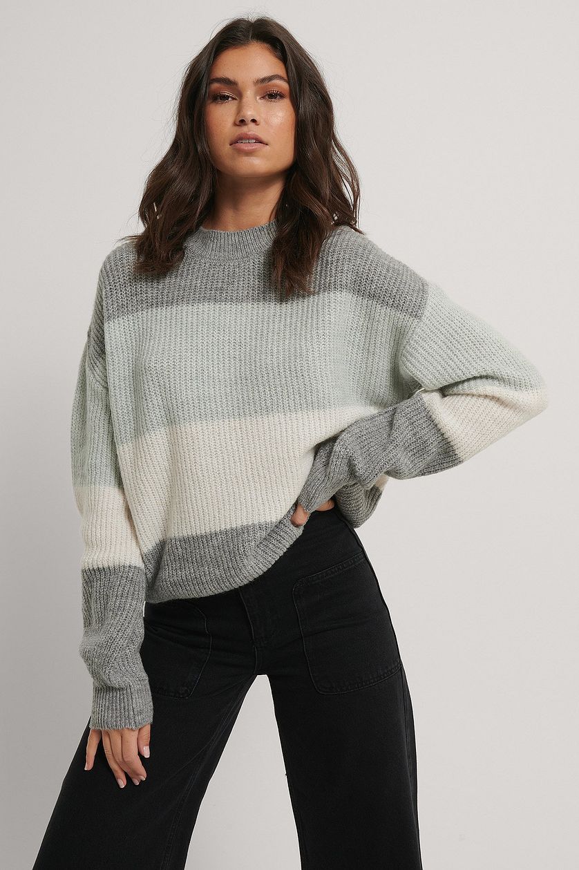 Damen Pullover Blockdesign Lässig Norvielle