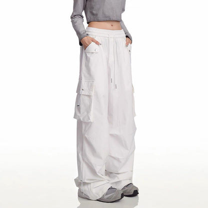 Damen Cargo-Hose Mit Seitentaschen Verstellbarer Bund Norvielle