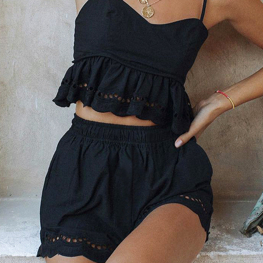 Damen Crop- und Shorts Ensemble Norvielle