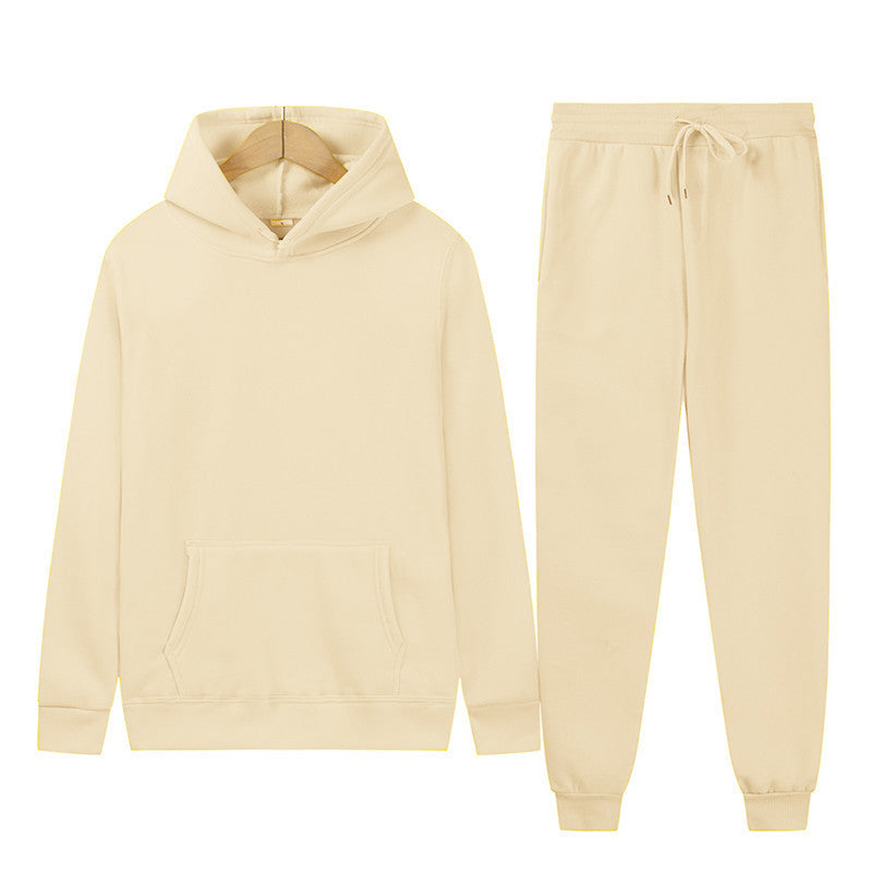 Damen Kapuzenpullover-Set Baumwollmix Jogginghose Anthrazit