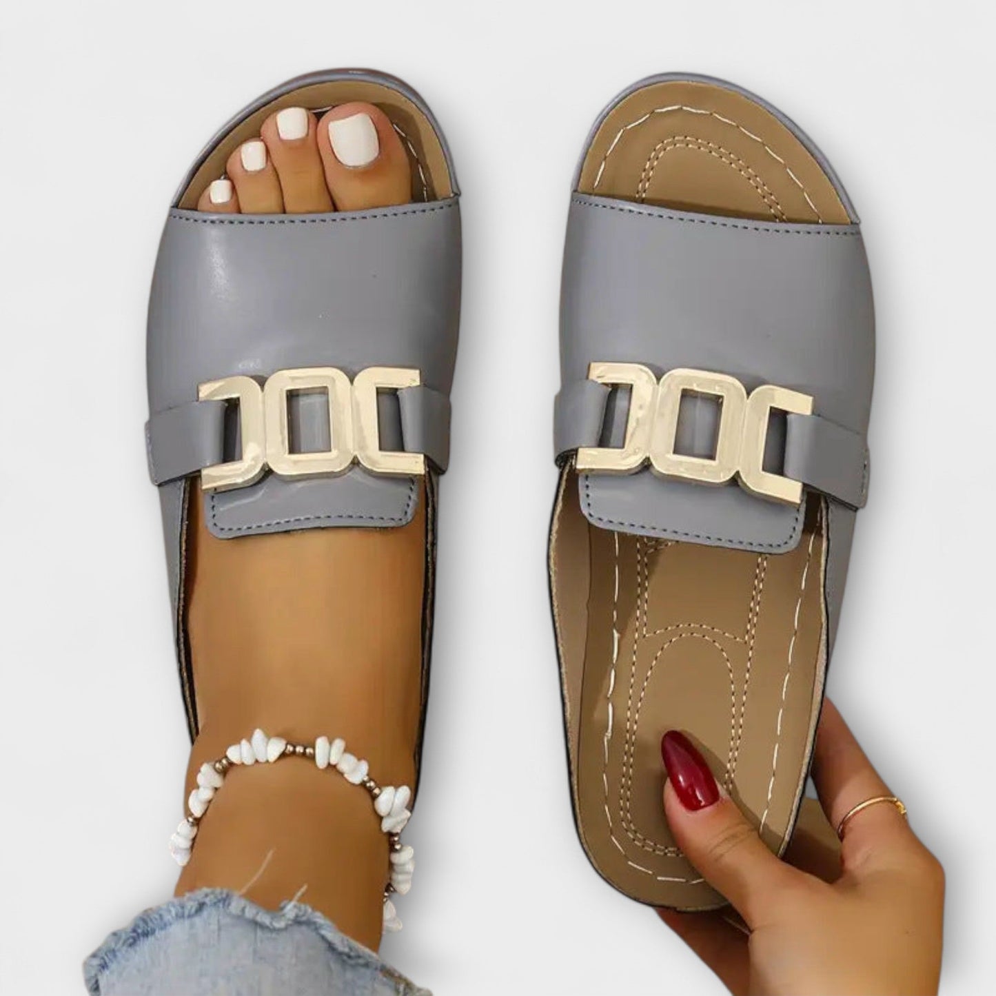 Tinsley Damen Riemchen Slides