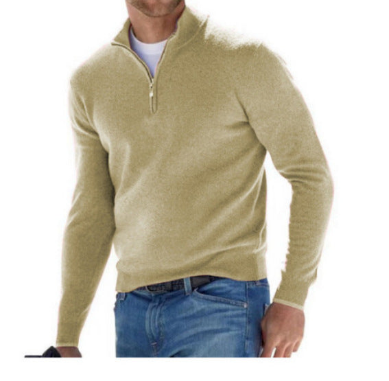 Herren Pullover Halb-Reißverschluss Stilvoll
