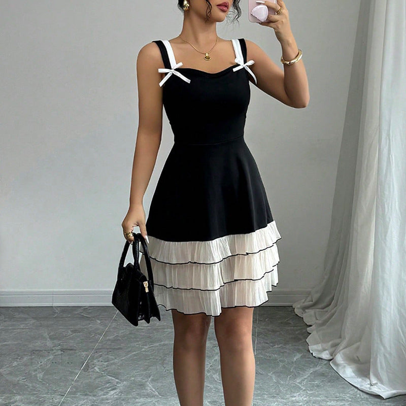 Damen Sommerkleid Rüschen Dekorative Träger Norvielle