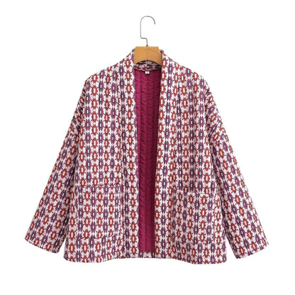 Damen Steppjacke Grafisches Muster Norvielle
