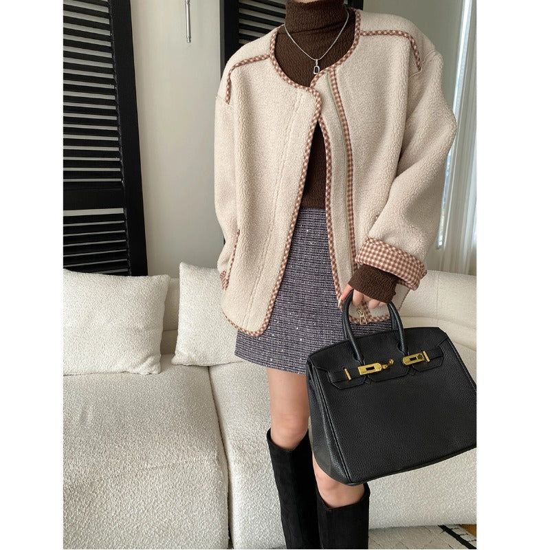 Damen Teddyjacke Lässig mit Taschen Norvielle