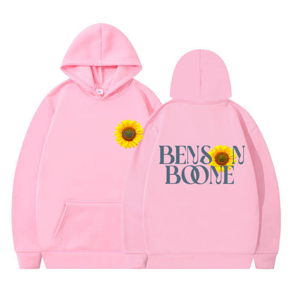 Damen Kapuzenpullover Sonnenblumenmotiv Bequem