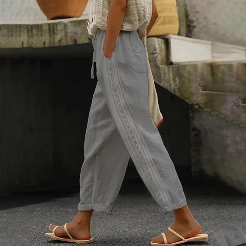 Norvielle Damen Gerade Hosen Lässig - Norvielle