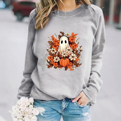 Damen Sweatshirt Herbstmotiv Gruselig Norvielle - Norvielle