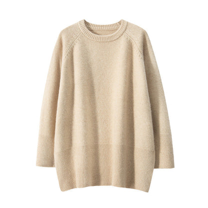 Damen Grobstrickpullover Weit Voluminöse Ärmel Norvielle