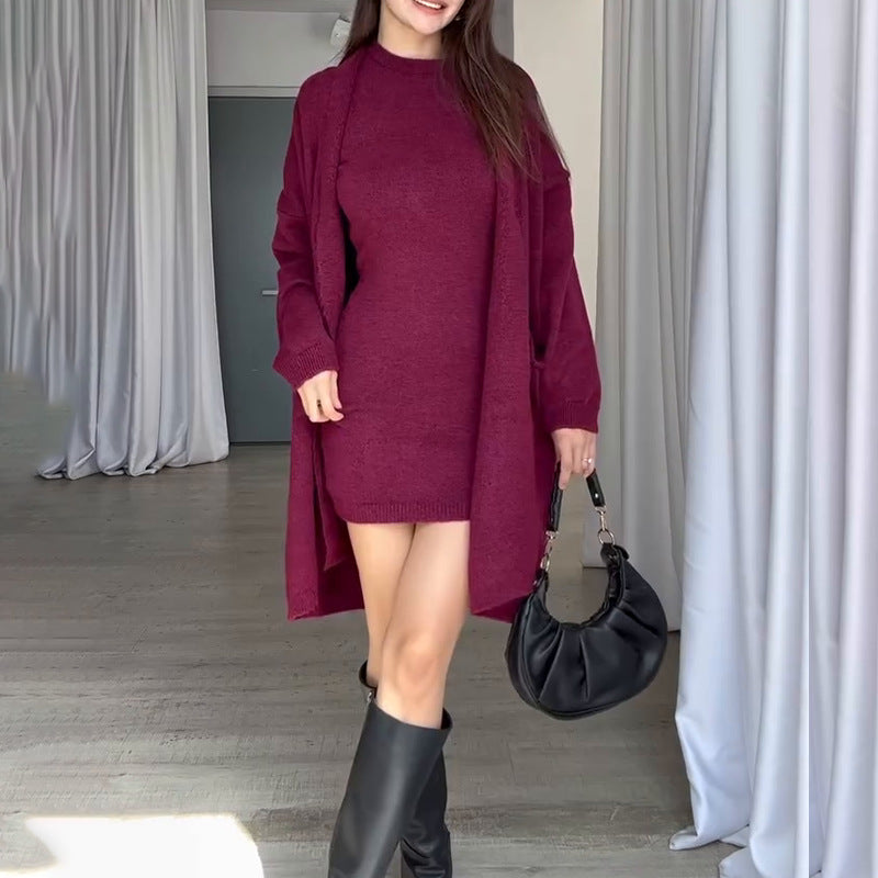 Damen Strickmantel Oversized mit Taschen