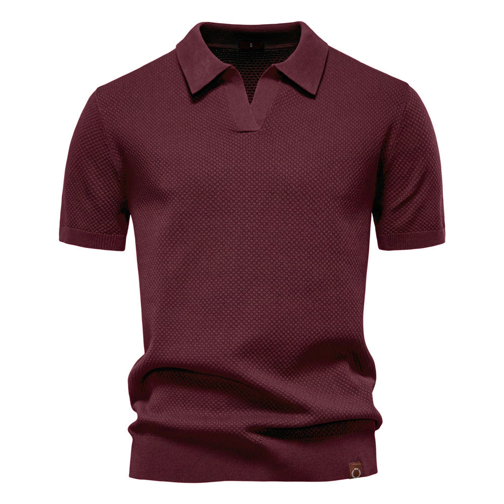 Herren Polo-Shirt Strukturiert