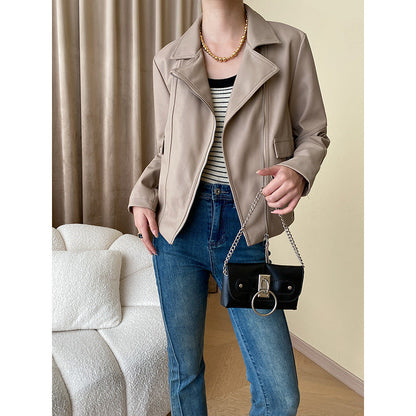 Damen Bikerjacke Lässiger Schnitt Norvielle