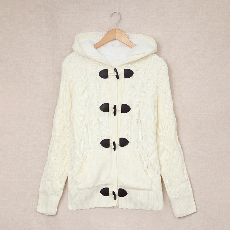 Damen Strickjacke Hochkragen Bequem Knöpfe Norvielle