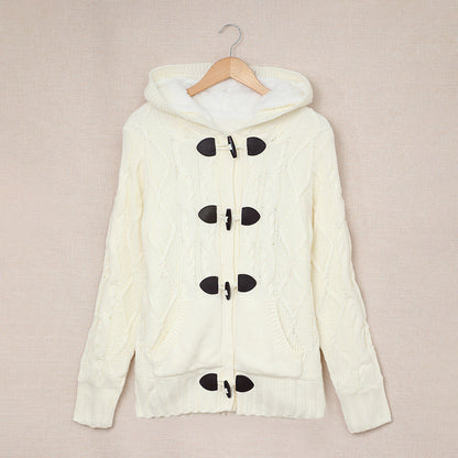 Damen Strickjacke Hochkragen Bequem Knöpfe Norvielle