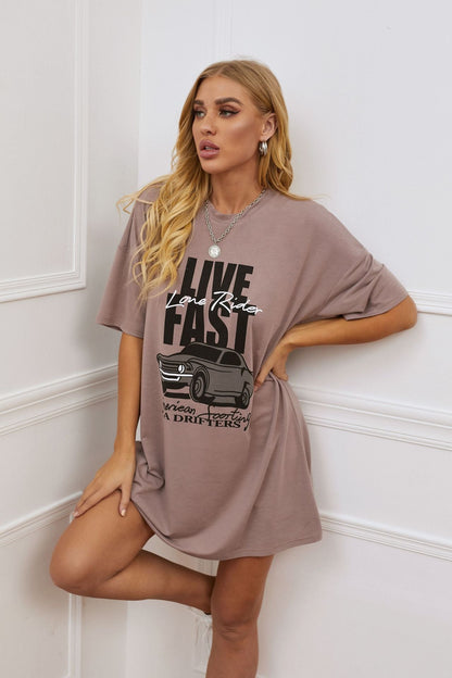 Damen Oversized T-Shirt mit Grafikmotiv