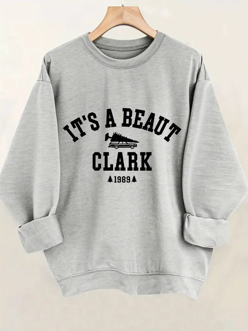 Damen Sweatshirt Lässiger Schriftzug Bequemer Schnitt Norvielle
