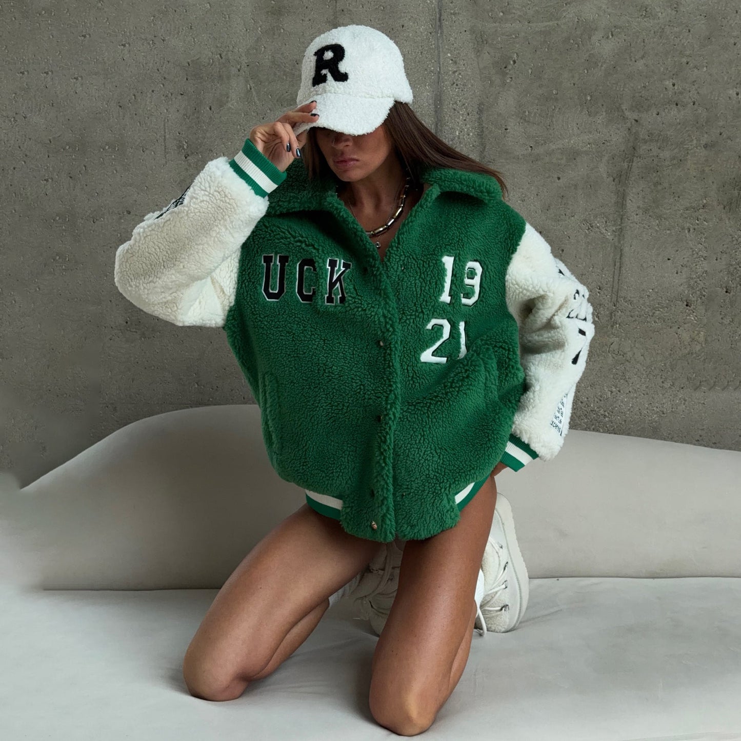 Damen Oversized Fleecejacke Kuschelig Sportdetails Norvielle