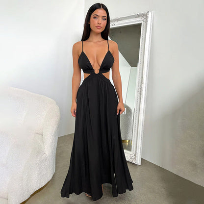 Damen Cut-out Maxikleid Norvielle