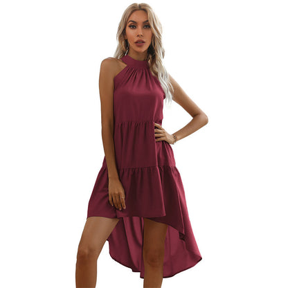 Damen Abendkleid Halsmanschette Fließender Rock Norvielle