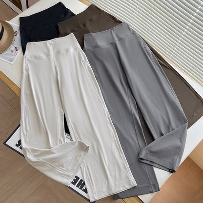 Damen Relaxhose Hochbund Weite Bein Norvielle