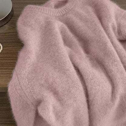 Damen Pullover Feine Strickmischung Norvielle Beige