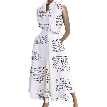 Damen Midi-Kleid V-Ausschnitt Taschen Norvielle